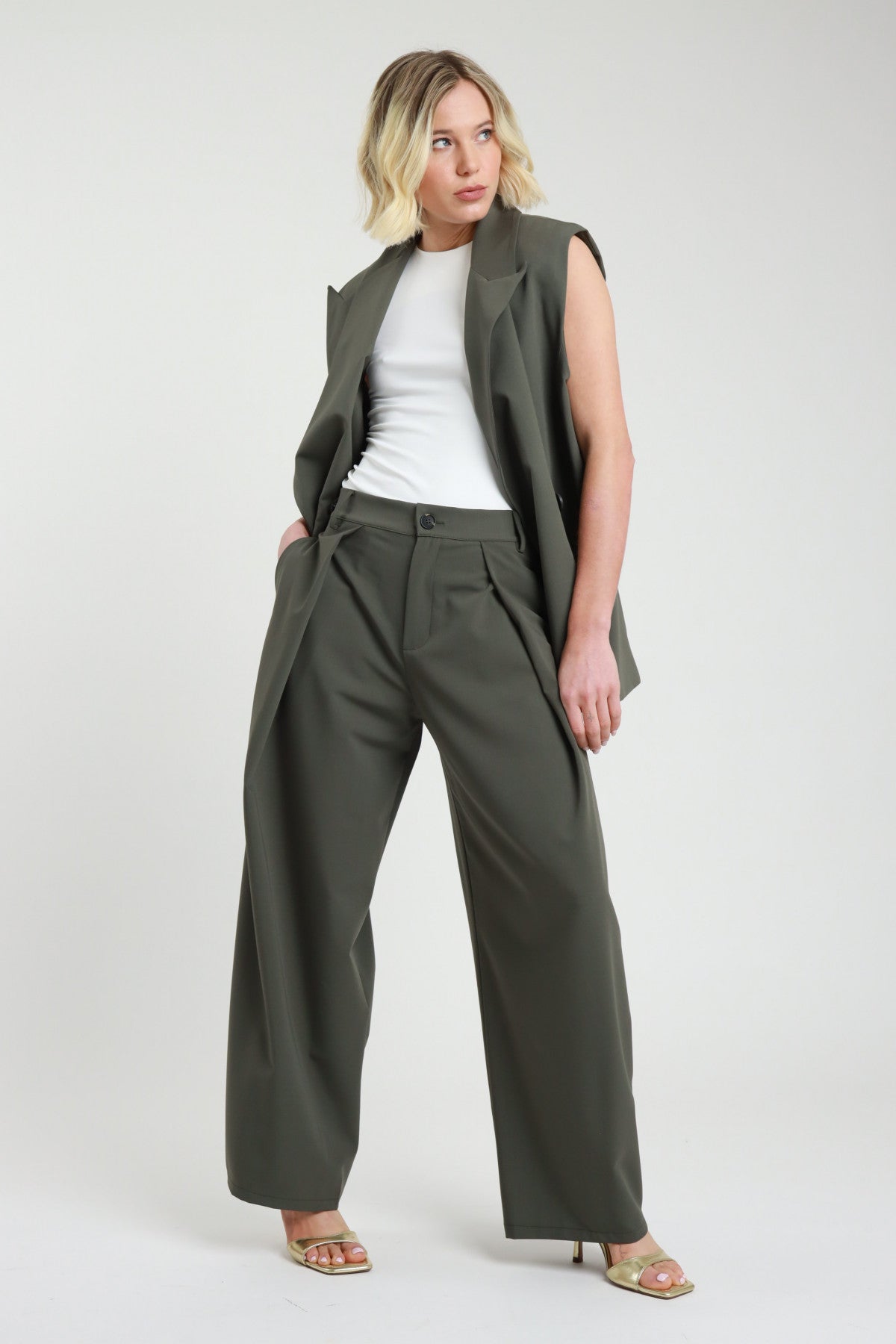 PE26 Susy Mix Pantalone 63652 Militare