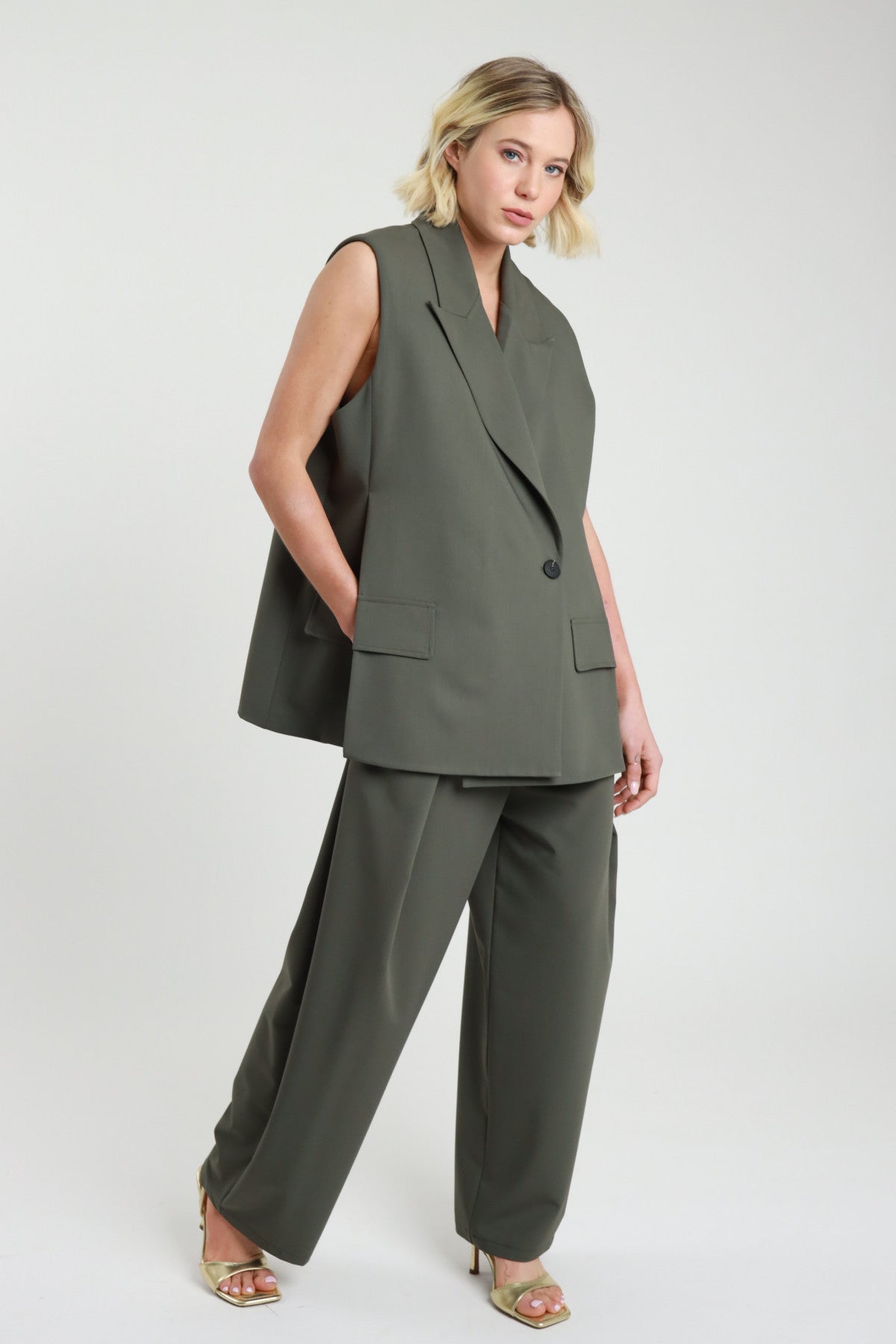 PE26 Susy Mix Gilet 53783 Militare