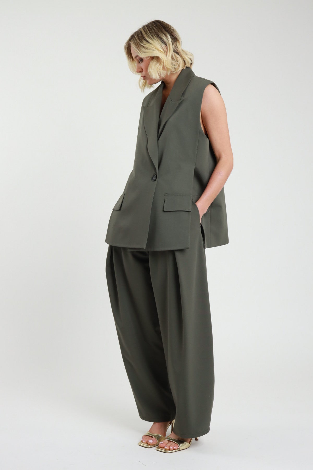 PE26 Susy Mix Gilet 53783 Militare