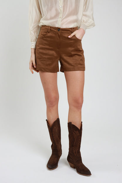 PE26 Susy Mix Pantaloncino SH07Z69 Cuoio